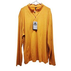 Haimont Mens Long Sleeve Yellow Pullover Shirt Size 3XL